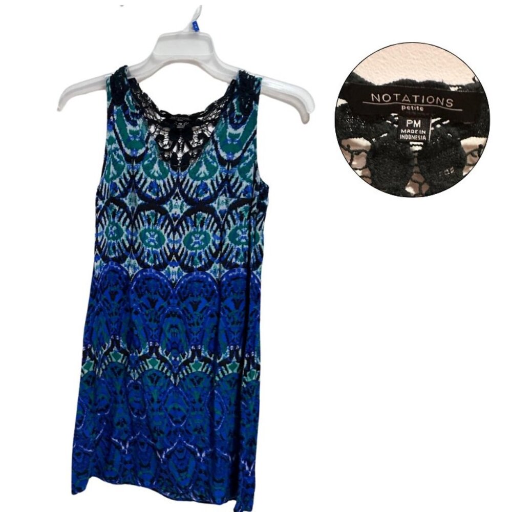 Notations Women’s Petite Medium Sleeveless Lace Dress